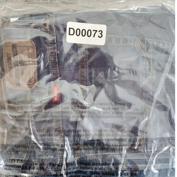 Wrangler Jeans Mens 38/30 Blue Distressed Slim Straight Leg Stretch Denim Casual - Picture 11 of 11